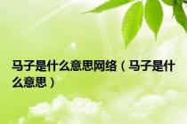 马子是什么意思网络（马子是什么意思）