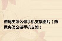 燕尾夹怎么做手机支架图片（燕尾夹怎么做手机支架）