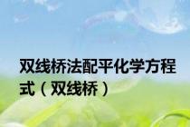 双线桥法配平化学方程式（双线桥）