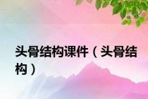 头骨结构课件（头骨结构）