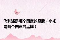 飞利浦是哪个国家的品牌（小米是哪个国家的品牌）