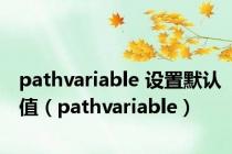 pathvariable 设置默认值（pathvariable）