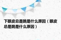 下眼皮总是跳是什么原因（眼皮总是跳是什么原因）