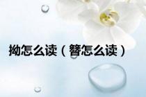 拗怎么读（簪怎么读）