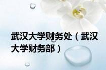 武汉大学财务处（武汉大学财务部）