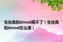 生化危机6mod用不了（生化危机6mod怎么用）