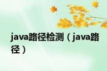 java路径检测（java路径）