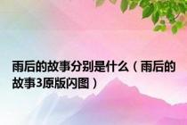雨后的故事分别是什么（雨后的故事3原版闪图）