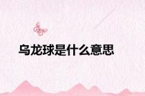 乌龙球是什么意思