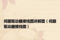 伺服驱动器接线图讲解图（伺服驱动器接线图）