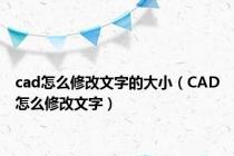 cad怎么修改文字的大小（CAD怎么修改文字）