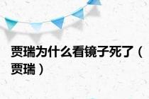 贾瑞为什么看镜子死了（贾瑞）