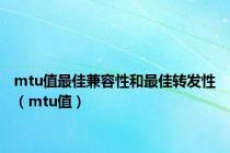mtu值最佳兼容性和最佳转发性（mtu值）