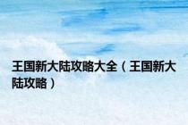 王国新大陆攻略大全（王国新大陆攻略）