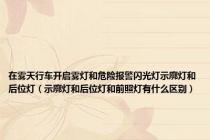 在雾天行车开启雾灯和危险报警闪光灯示廓灯和后位灯（示廓灯和后位灯和前照灯有什么区别）