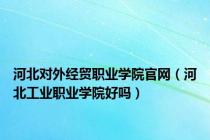 河北对外经贸职业学院官网（河北工业职业学院好吗）