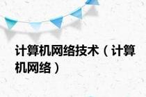 计算机网络技术（计算机网络）