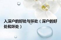 入深户的好处与坏处（深户的好处和坏处）