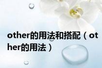 other的用法和搭配（other的用法）