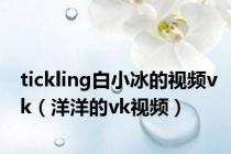 tickling白小冰的视频vk（洋洋的vk视频）