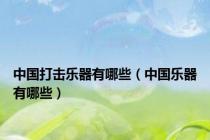 中国打击乐器有哪些（中国乐器有哪些）