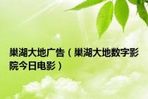 巢湖大地广告（巢湖大地数字影院今日电影）