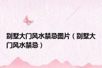 别墅大门风水禁忌图片（别墅大门风水禁忌）