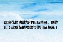 玫瑰花的功效与作用及禁忌、副作用（玫瑰花的功效与作用及禁忌）