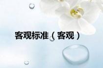 客观标准（客观）
