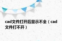 cad文件打开后显示不全（cad文件打不开）