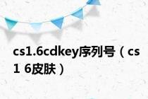 cs1.6cdkey序列号（cs1 6皮肤）