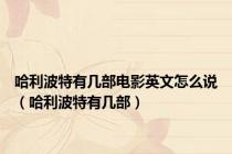 哈利波特有几部电影英文怎么说（哈利波特有几部）