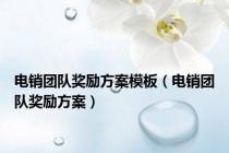 电销团队奖励方案模板（电销团队奖励方案）