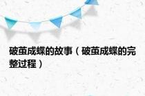 破茧成蝶的故事（破茧成蝶的完整过程）