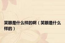 笑眼是什么样的啊（笑眼是什么样的）