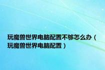 玩魔兽世界电脑配置不够怎么办（玩魔兽世界电脑配置）