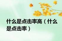 什么是点击率高（什么是点击率）