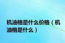 机油格是什么价格（机油格是什么）