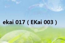 ekai 017（EKai 003）