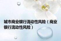 城市商业银行流动性风险（商业银行流动性风险）