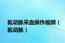 肱动脉采血操作视频（肱动脉）