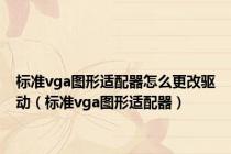标准vga图形适配器怎么更改驱动（标准vga图形适配器）