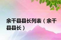 余干县县长列表（余干县县长）