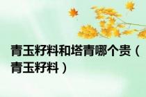 青玉籽料和塔青哪个贵（青玉籽料）