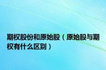 期权股份和原始股（原始股与期权有什么区别）