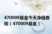 470009基金今天净值查询（470009基金）