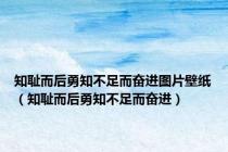 知耻而后勇知不足而奋进图片壁纸（知耻而后勇知不足而奋进）