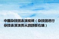 中国杂技团表演视频（杂技团进行杂技表演演员从跷跷板右端）