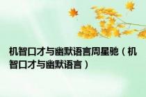 机智口才与幽默语言周星驰（机智口才与幽默语言）