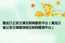 黑龙江公安交通互联网服务平台（黑龙江省公安交通管理局互联网管理平台）